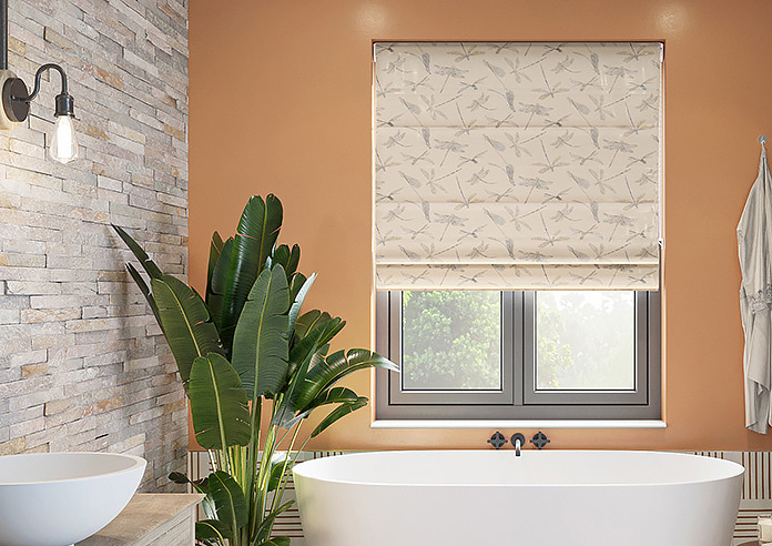 Dragonflies, Cream - Motorised Roman Blind - Image 3